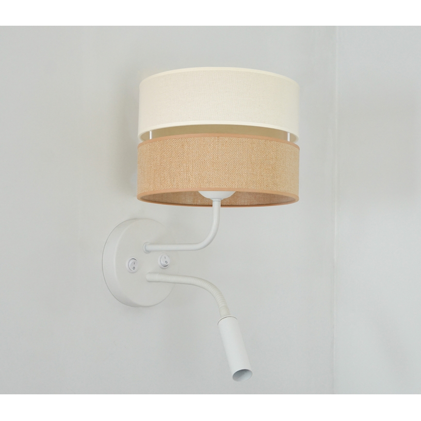 Brilagi - Fali lámpa ROYAL YUTE 1xE27/15W/230V + 1xG9/6W bézs/krém/fehér