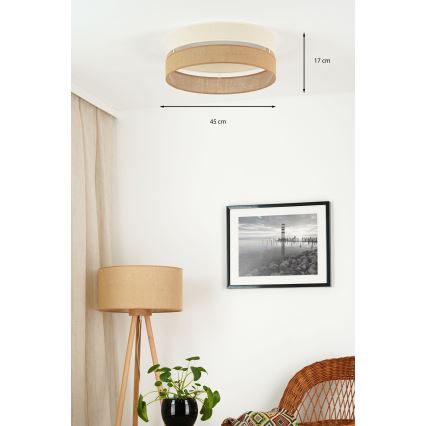 Brilagi - LED mennyezeti lámpa ROYAL YUTE LED/24W/230V átm. 45 cm bézs/krém