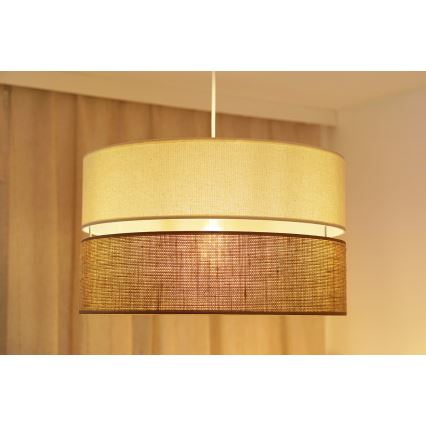 Brilagi - Függeszték ROYAL YUTE 1xE27/15W/230V átm. 40 cm bézs/krém