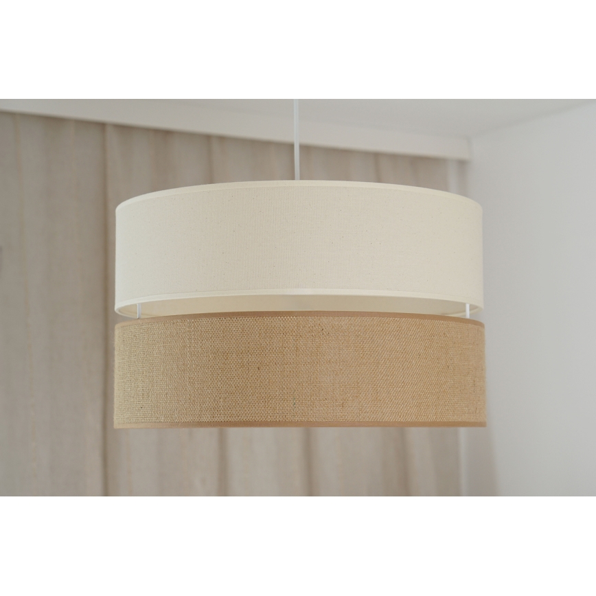 Brilagi - Függeszték ROYAL YUTE 1xE27/15W/230V átm. 40 cm bézs/krém