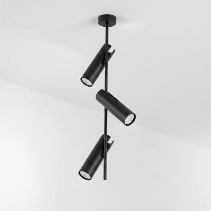 Brilagi - Rudas csillár BRANCH 3xGU10/30W/230V fekete
