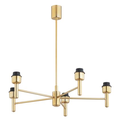 Brilagi - Rudas csillár MONTE 5xE27/60W/230V krémszínű/arany