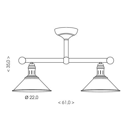 Brilagi - Rúdfüggeszték FORGE 2xE27/60W/230V réz/patina