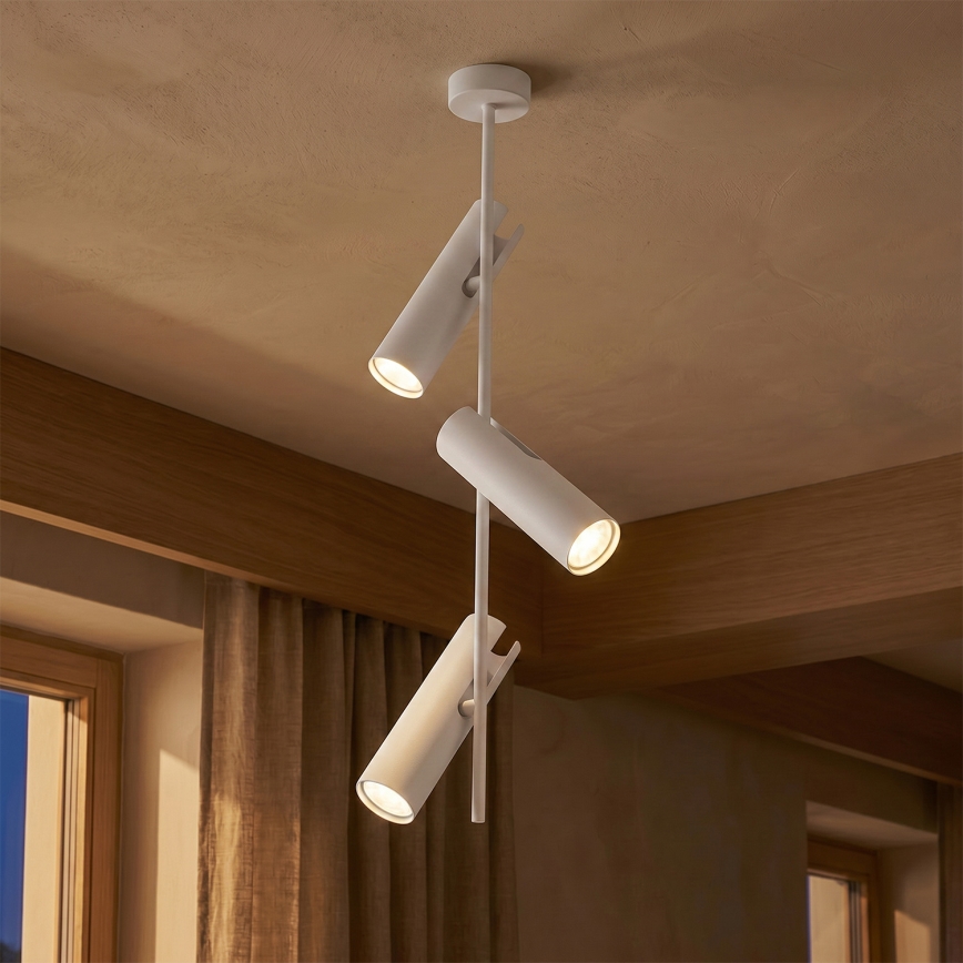 Brilagi - Rúdon függesztett csillár BRANCH 3xGU10/30W/230V fehér