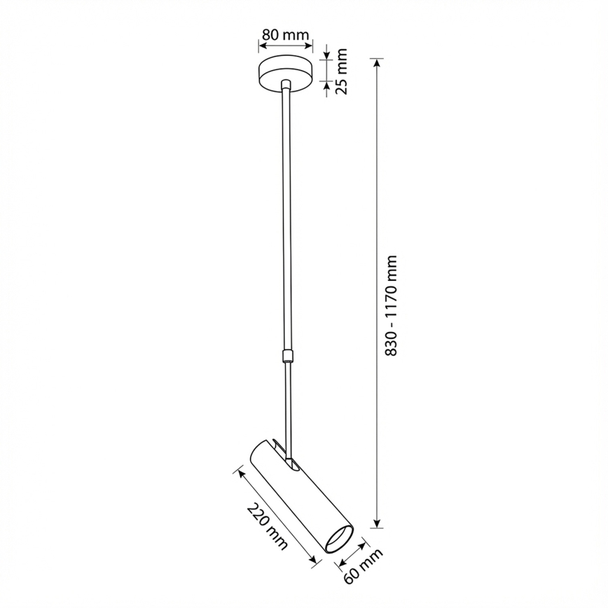 Brilagi - Rúdon szerelt csillár SELE 1xGU10/30W/230V fehér