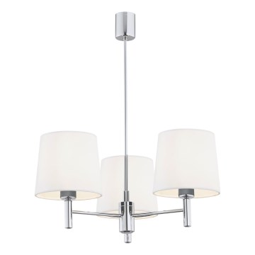 Brilagi - Rúdos csillár MONTE 3xE27/60W/230V krémszínű/fényes króm