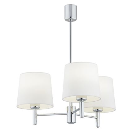 Brilagi - Rúdos csillár MONTE 3xE27/60W/230V krémszínű/fényes króm