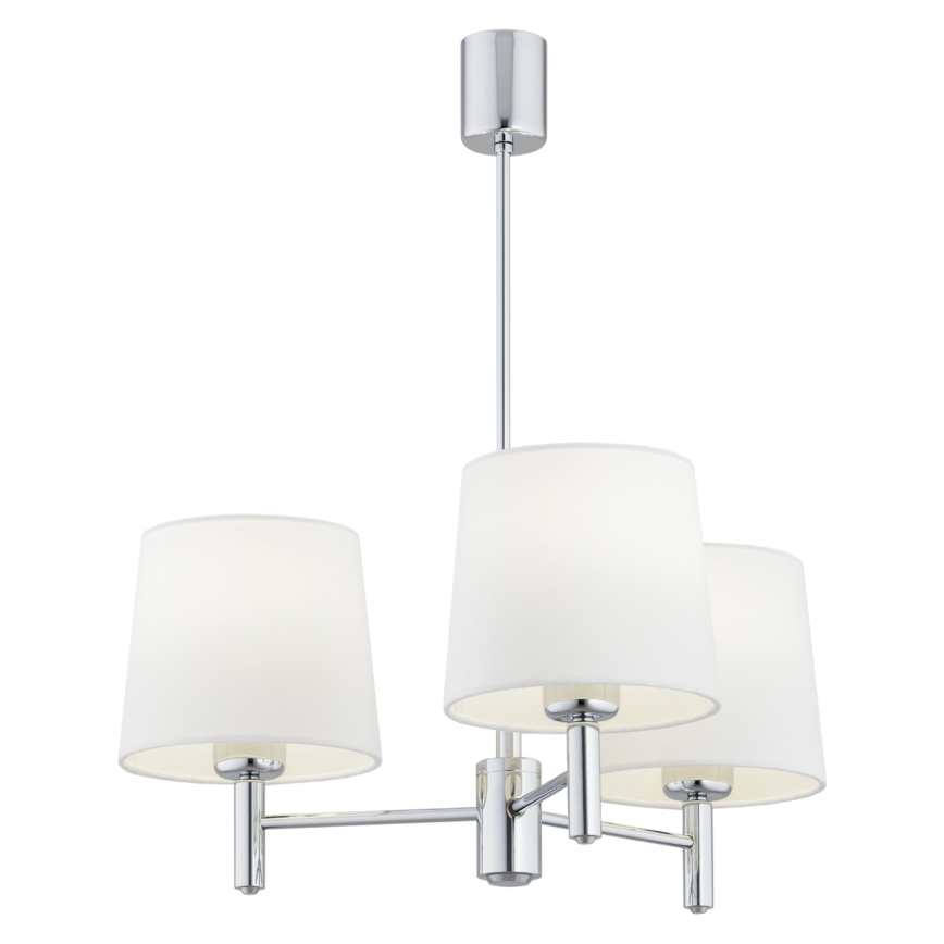Brilagi - Rúdos csillár MONTE 3xE27/60W/230V krémszínű/fényes króm