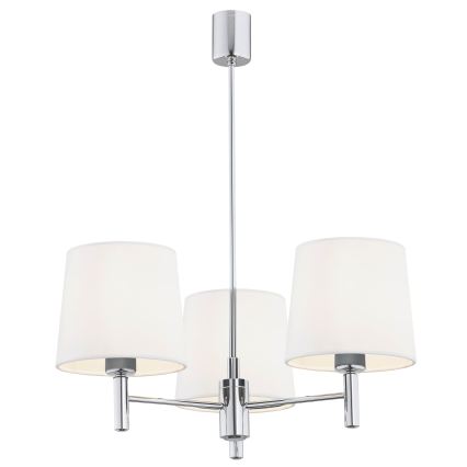 Brilagi - Rúdos csillár MONTE 3xE27/60W/230V krémszínű/fényes króm