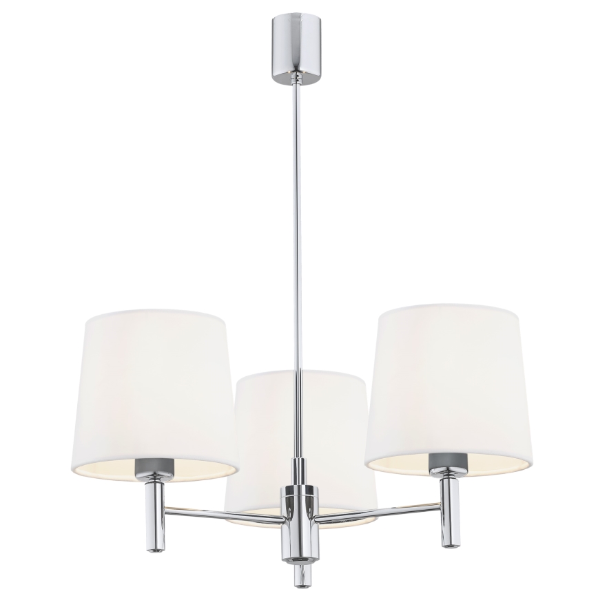 Brilagi - Rúdos csillár MONTE 3xE27/60W/230V krémszínű/fényes króm