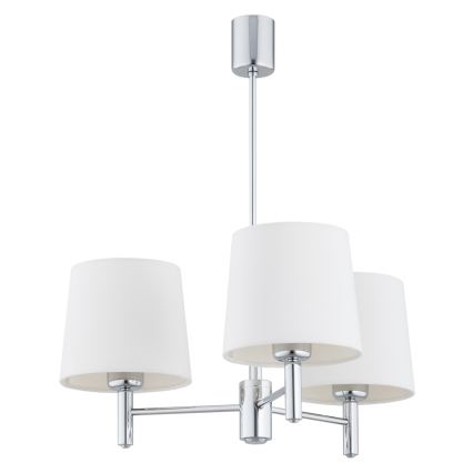 Brilagi - Rúdos csillár MONTE 3xE27/60W/230V krémszínű/fényes króm
