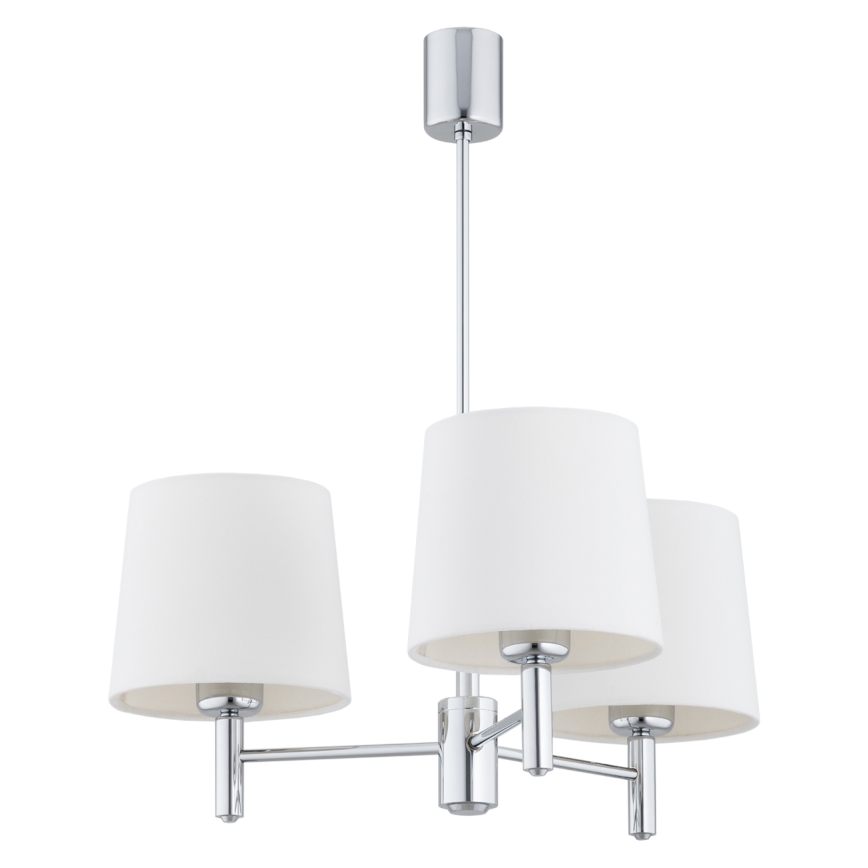 Brilagi - Rúdos csillár MONTE 3xE27/60W/230V krémszínű/fényes króm