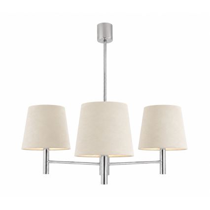 Brilagi - Rúdos csillár MONTE 3xE27/60W/230V krémszínű/fényes króm