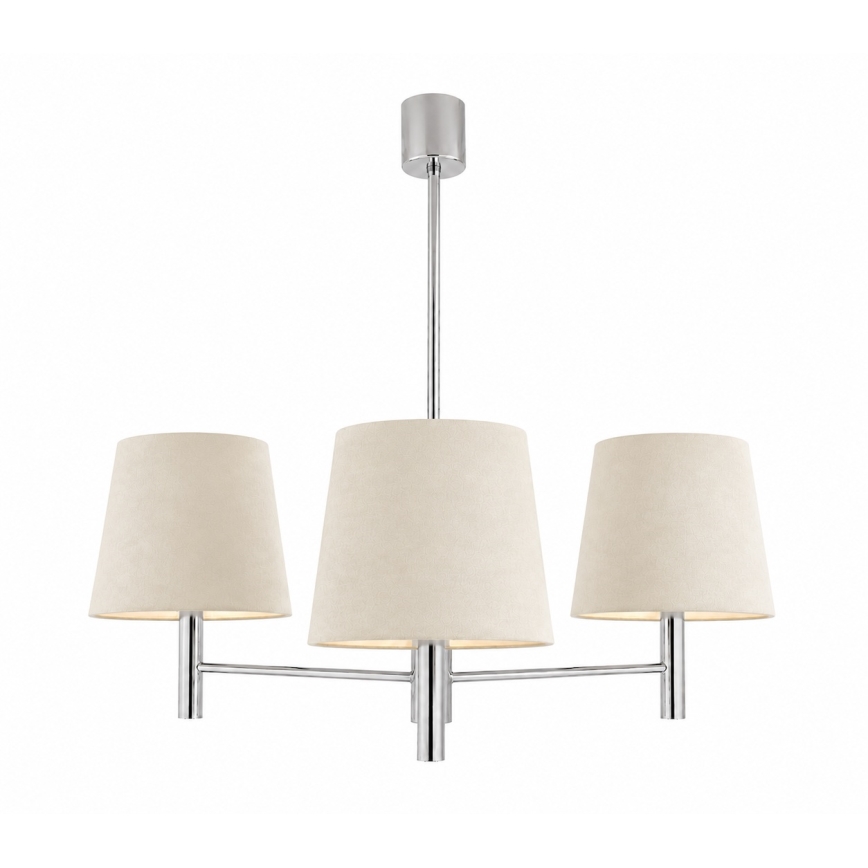 Brilagi - Rúdos csillár MONTE 3xE27/60W/230V krémszínű/fényes króm