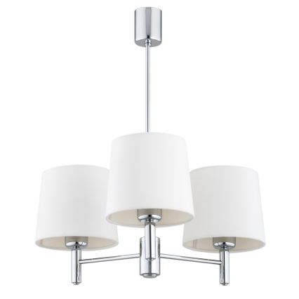 Brilagi - Rúdos csillár MONTE 3xE27/60W/230V krémszínű/fényes króm