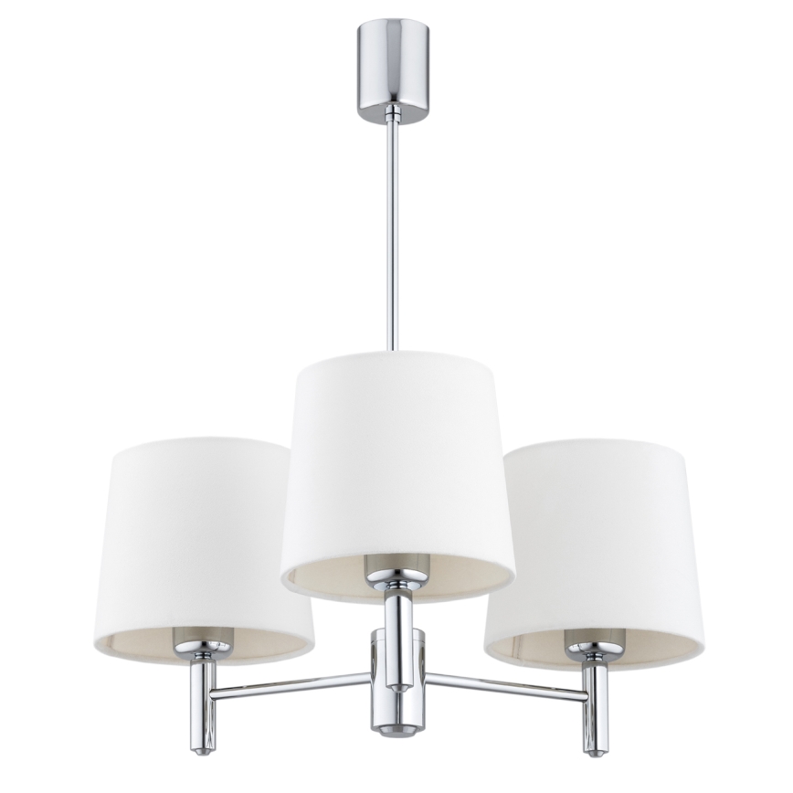 Brilagi - Rúdos csillár MONTE 3xE27/60W/230V krémszínű/fényes króm
