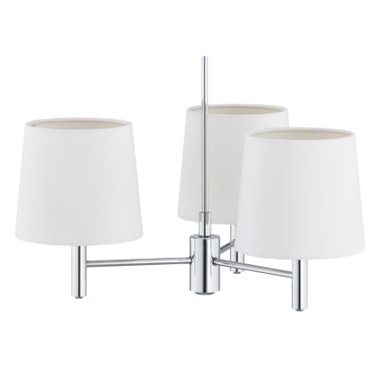 Brilagi - Rúdos csillár MONTE 3xE27/60W/230V krémszínű/fényes króm