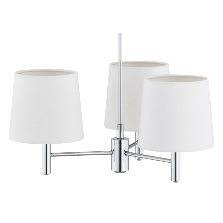 Brilagi - Rúdos csillár MONTE 3xE27/60W/230V krémszínű/fényes króm