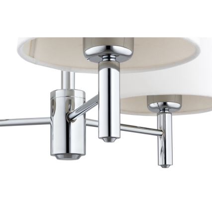 Brilagi - Rúdos csillár MONTE 3xE27/60W/230V krémszínű/fényes króm