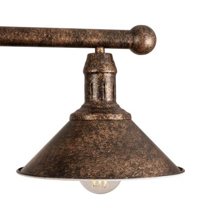 BRILAGI - Rúdra szerelt csillár FORGE 3xE27/60W/230V patinás/rézszínű