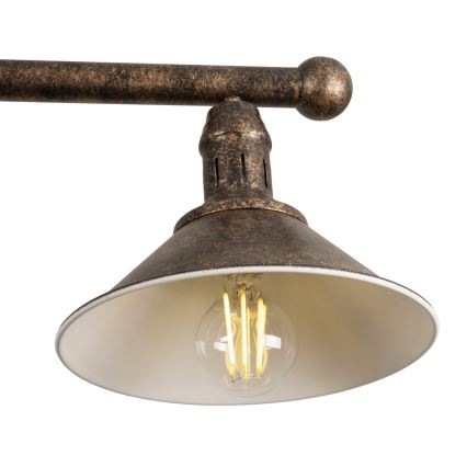 BRILAGI - Rúdra szerelt csillár FORGE 3xE27/60W/230V patinás/rézszínű