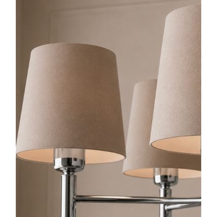 Brilagi - rúdra szerelt csillár MONTE 5xE27/60W/230V bézs/fényes króm