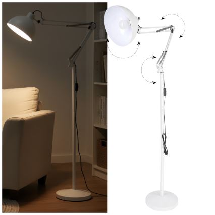 Brilagi - Rugalmas állólámpa TASKER 1xE27/60W/230V 157 cm fehér