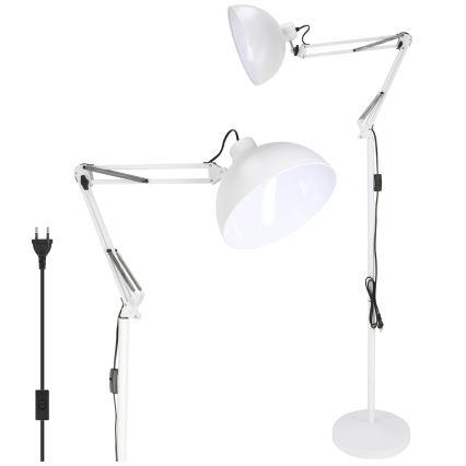 Brilagi - Rugalmas állólámpa TASKER 1xE27/60W/230V 157 cm fehér