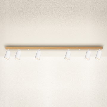 Brilagi - SELE 6xGU10/30W/230V spotlámpa fehér/tölgy dekor