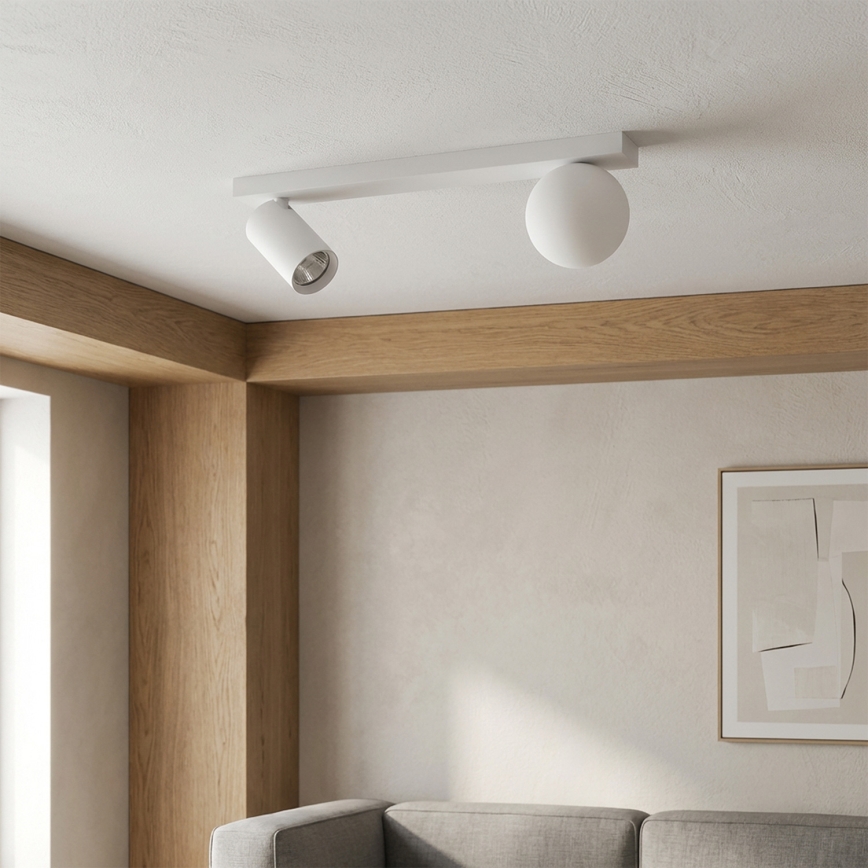 Brilagi - SELE BALL spotlámpa 1xGU10/30W/230V + 1xG9/10W fehér