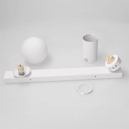Brilagi - SELE BALL spotlámpa 1xGU10/30W/230V + 1xG9/10W fehér