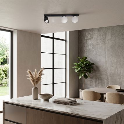 Brilagi - SELE BALL spotlámpa 1xGU10/30W/230V + 2xG9/10W fekete