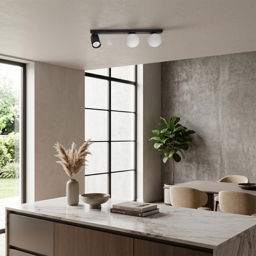 Brilagi - SELE BALL spotlámpa 1xGU10/30W/230V + 2xG9/10W fekete