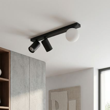Brilagi - SELE BALL spotlámpa 2xGU10/30W/230V + 1xG9/10W fekete