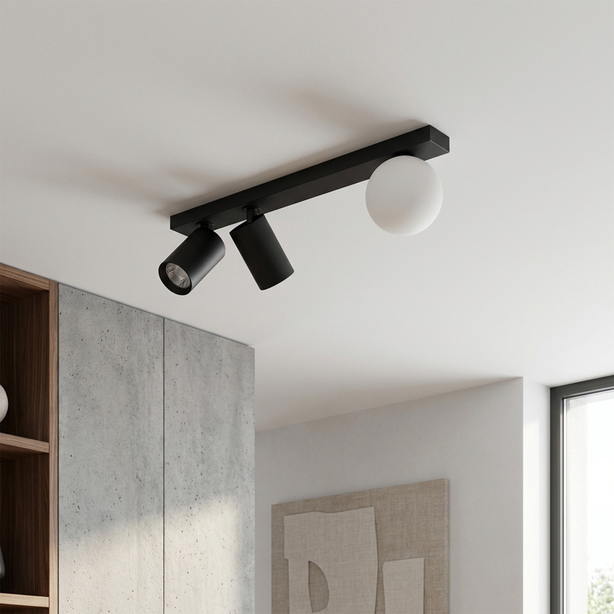 Brilagi - SELE BALL spotlámpa 2xGU10/30W/230V + 1xG9/10W fekete