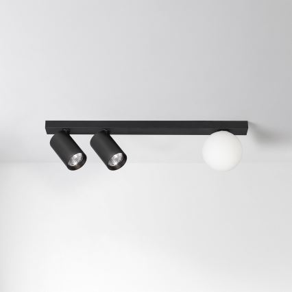 Brilagi - SELE BALL spotlámpa 2xGU10/30W/230V + 1xG9/10W fekete