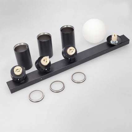 Brilagi - SELE BALL spotlámpa 3xGU10/30W/230V + 1xG9/10W fekete