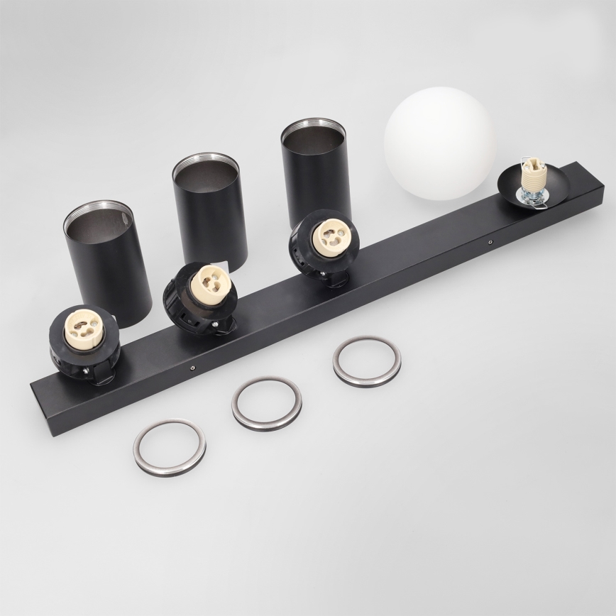 Brilagi - SELE BALL spotlámpa 3xGU10/30W/230V + 1xG9/10W fekete