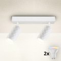 Brilagi - SELE DIAMANT LED RGBW dimmelhető beépíthető spot 2xGU10/6,5W/230V 2700-6500K Wi-Fi fehér