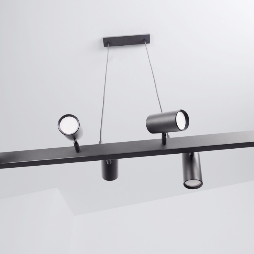 Brilagi - SELE kábelen függő csillár, 6x GU10/30W/230V, fekete
