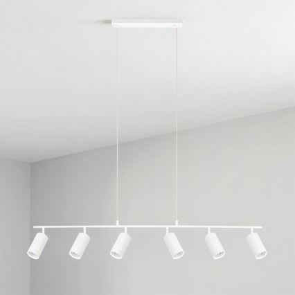 Brilagi - SELE kábeles csillár 6xGU10/30W/230V fehér