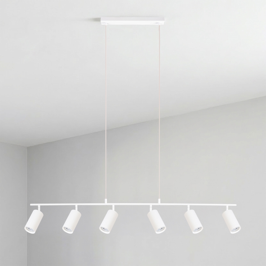 Brilagi - SELE kábeles csillár 6xGU10/30W/230V fehér
