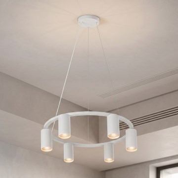Brilagi - SELE kábeles csillár 6xGU10/30W/230V fehér