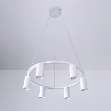BRILAGI - SELE kábeles csillár 6xGU10/30W/230V fehér