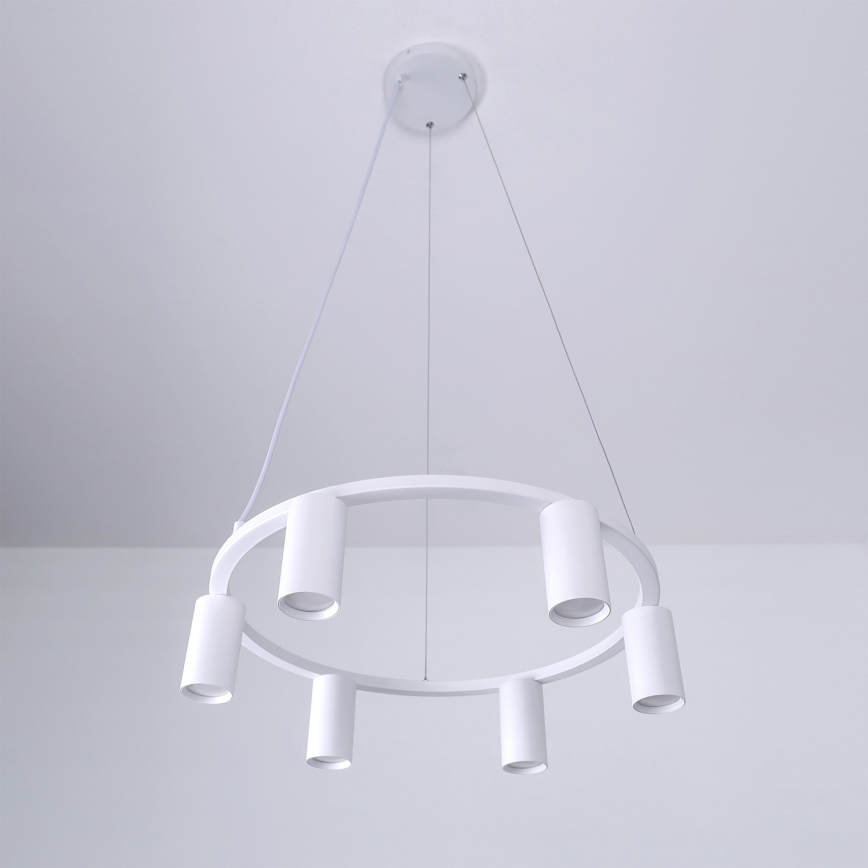 BRILAGI - SELE kábeles csillár 6xGU10/30W/230V fehér