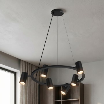 Brilagi - SELE kábellel függesztett csillár 6xGU10/30W/230V fekete