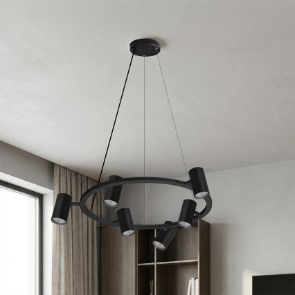 Brilagi - SELE kábellel függesztett csillár 6xGU10/30W/230V fekete