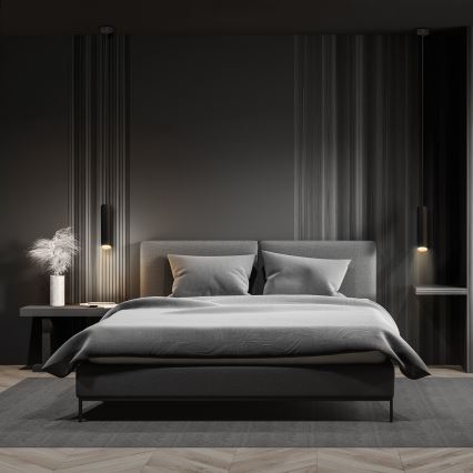Brilagi - LED RGBW fényerőszabályozható kábelen függő csillár SELE 1xGU10/4,8W/230V 3000K fekete/arany + távirányító