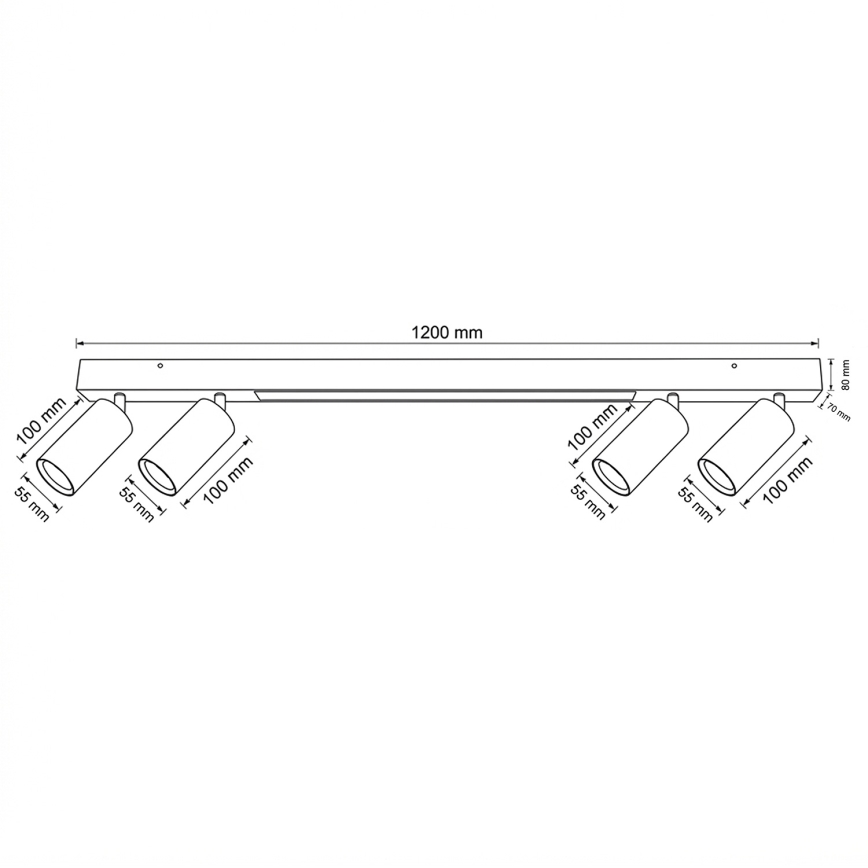 Brilagi - SELE LED spotlámpa 4xGU10/30W/230V + LED/25W fehér
