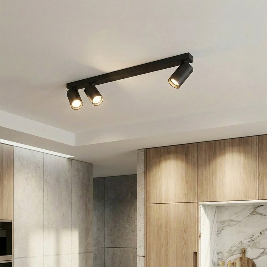 Brilagi - SELE LONG 3xGU10/30W/230V irányítható spotlámpa, fekete